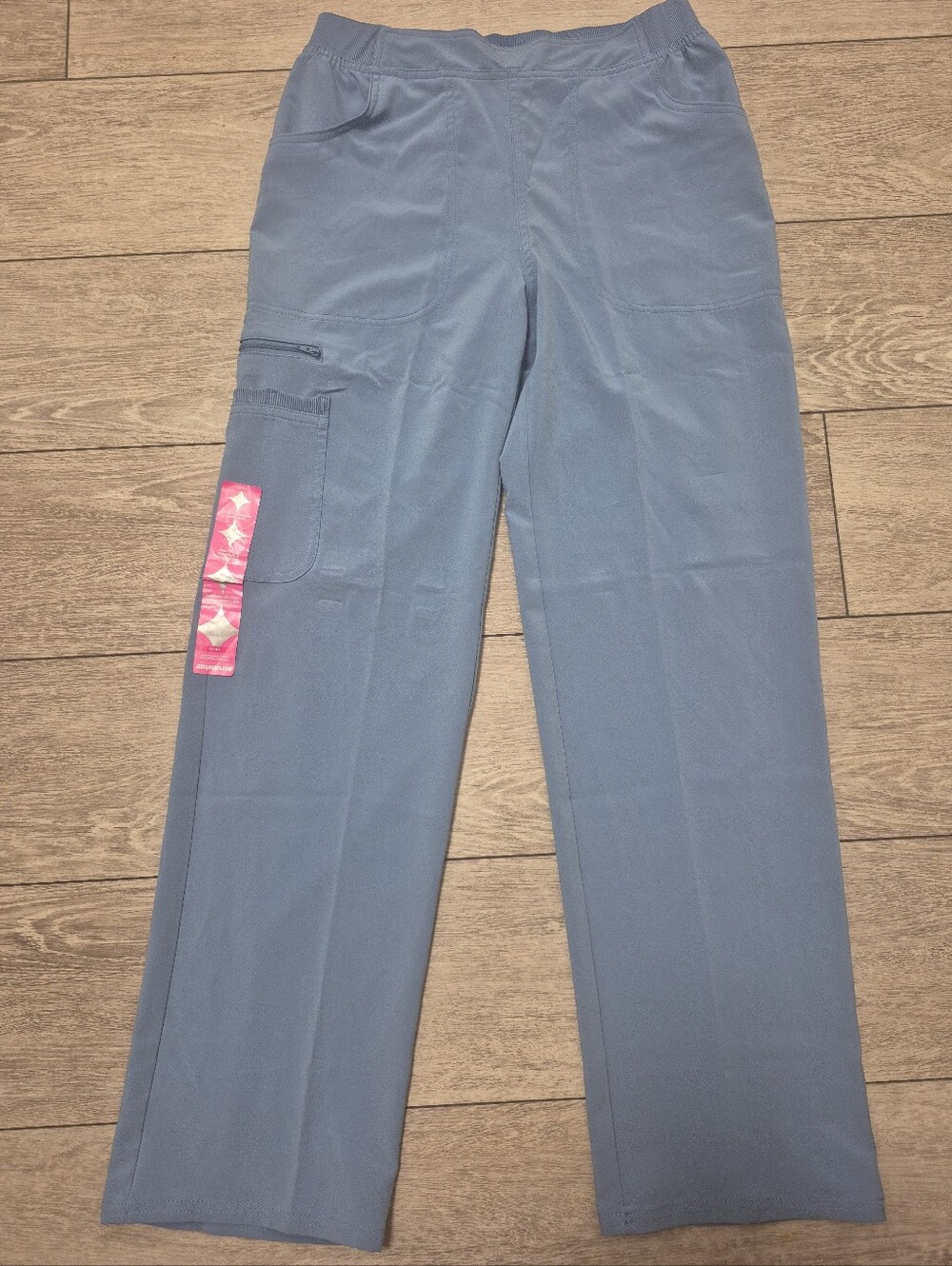 Scrubstar Womens Light Dusty Blue Premium Straight Leg Scrub Pants. 360 Stretch